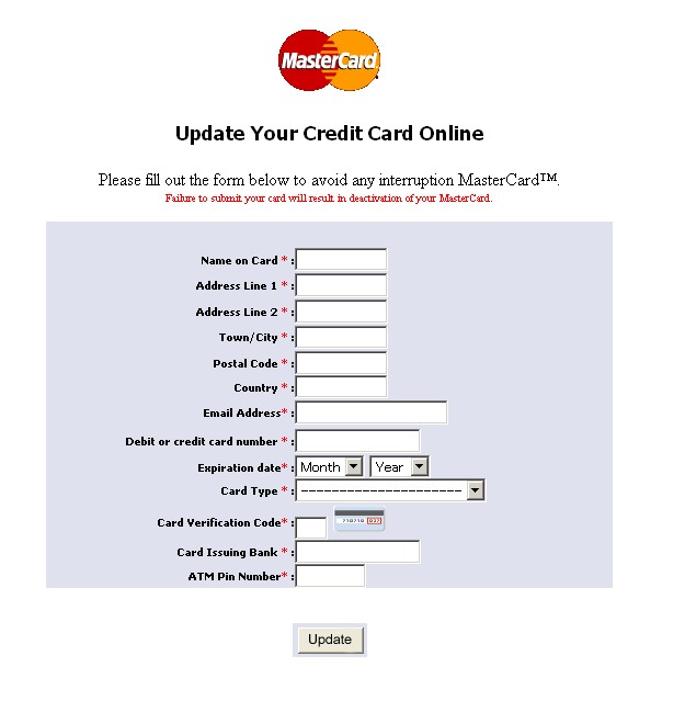 MasterCard（マスターカード）を騙るフィッシング(2011/1/18)