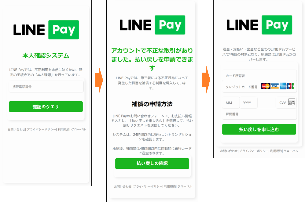 LINE Pay をかたるフィッシング (2022/01/11)