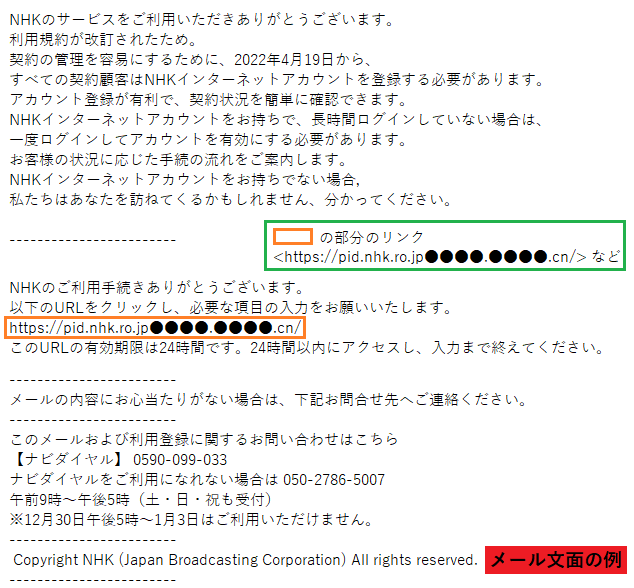 NHK をかたるフィッシング (2022/04/19)